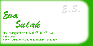 eva sulak business card